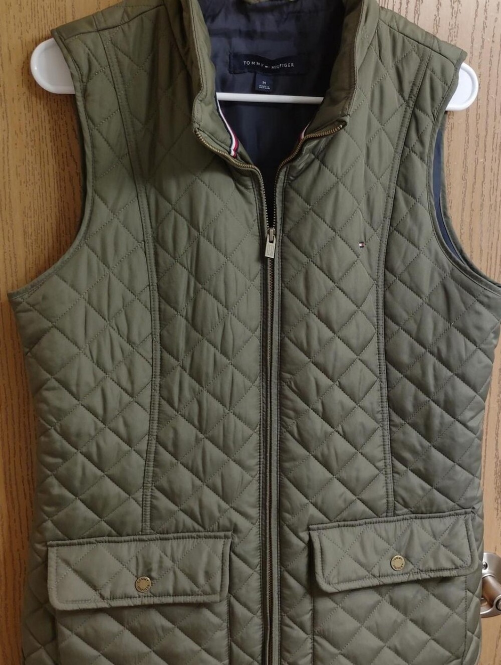 Tommy Hilfiger Women's Olive Quilted Vest